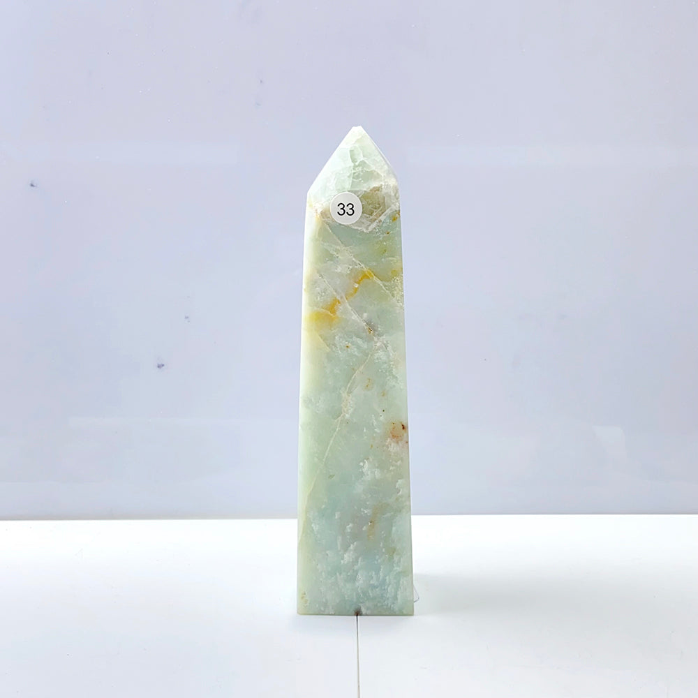 Caribbean Calcite Tower Crystal Energy Point Blue Quartz Healing Stone For Decoration