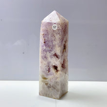 Load image into Gallery viewer, Pink Amethyst Agate Flower Tower Stone Druzy Quartz Room Decoration