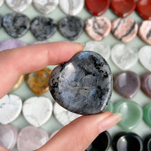 Load image into Gallery viewer, Different Mmaterials Worry Stone Heart Shapes