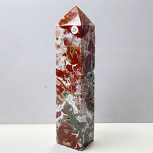 Load image into Gallery viewer, Pink Ocean Jasper Tower Rock Stone Home Feng Shui Decoration Witchcraft