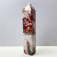 Load image into Gallery viewer, Pink Ocean Jasper Tower Rock Stone Home Feng Shui Decoration Witchcraft