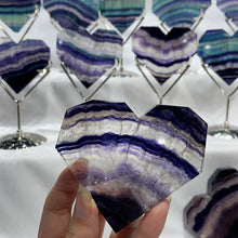 Load image into Gallery viewer, Natural Fluorite Heart Shapes
