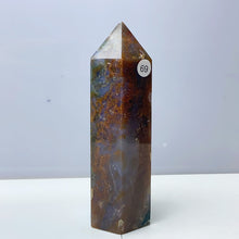 Load image into Gallery viewer, Red Ocean Jasper Point Tower Crystal Stone Ornament For Reiki Healing Garden Decorations