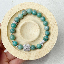 Load image into Gallery viewer, 8mm Amazonite Stone Crystal Bracelet For Women Reiki Jewelry Yoga Meditation