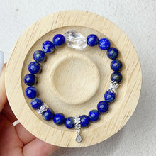 Load image into Gallery viewer, 8mm Lapis Lazuli With Irregular Clear Quartz Beads Blue Crystal Bracelet For Women Fashion Jewelry