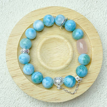 Load image into Gallery viewer, 10mm Larimar Bead Bracelets Women Fashion Blue Stone Bracelets Luxury Designer Jewelry Gift