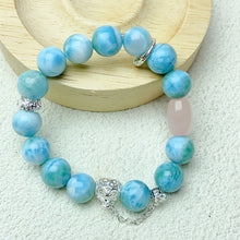 Load image into Gallery viewer, 10mm Larimar Bead Bracelets Women Fashion Blue Stone Bracelets Luxury Designer Jewelry Gift
