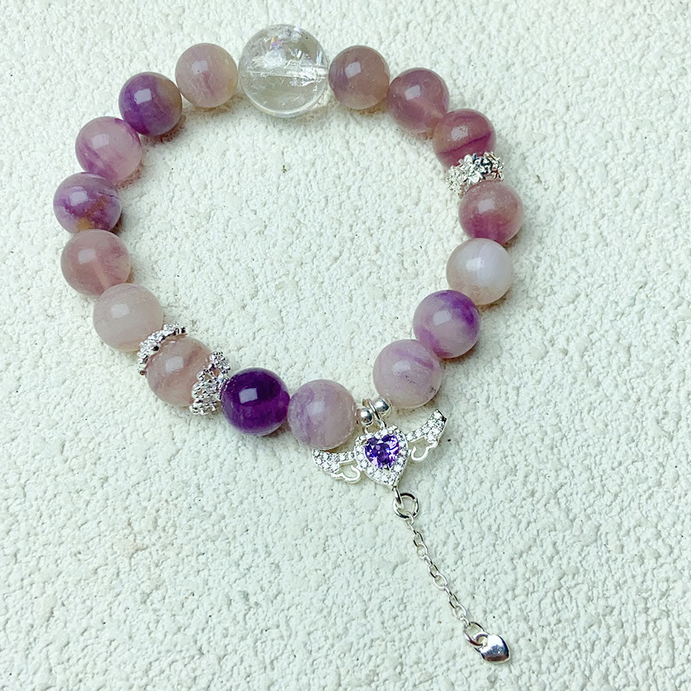 9mm Silk Fluorite Bracelet Reiki crystal Healing Stone Jewelry Gift For Lady