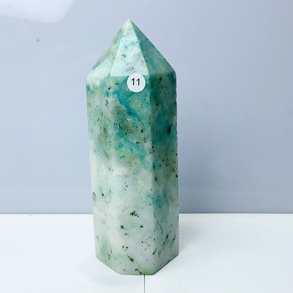 Green Phoenix Pine Tower Mineral Quartz Crystals Healing Stones For Home Decoration