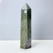 Load image into Gallery viewer, Moss Agate Crystal Tower Stone Meditation Spiritual Healing Crystals Feng Shui Room Decortion