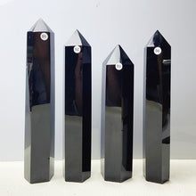 Load image into Gallery viewer, Black Obsidian Tower Chakra Yoga Healing Crystal Wand Column Mineral Stone Home Decoration