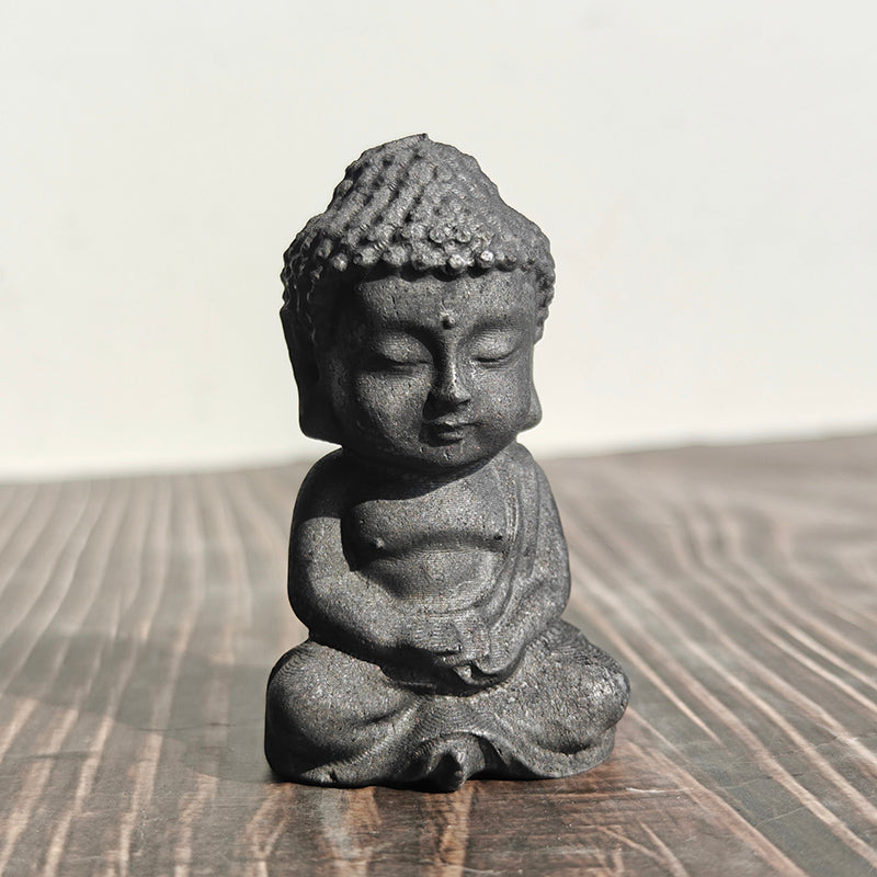 Shungite Baby Buddha Carvings
