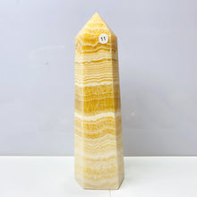 Load image into Gallery viewer, Orange Calcite Tower Crystal Obelisk Healing Energy Stone Yellow Quartz Home Decoration