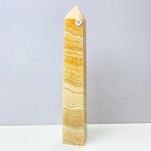 Load image into Gallery viewer, Orange Calcite Tower Crystal Obelisk Healing Energy Stone Yellow Quartz Home Decoration