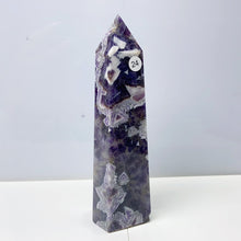 Load image into Gallery viewer, Dream Amethyst Tower Crystal Wand Reiki Healing Energy Purple Gemstone Home Decoration