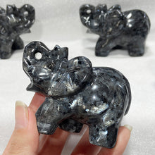 Load image into Gallery viewer, Natural Larvikite Elephant Carvings Crystal Decoration