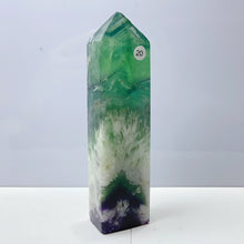 Load image into Gallery viewer, Snowflake Fluorite Tower Crystal Home Room Spiritual Decoration Healing Gemstone