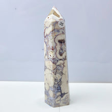 Load image into Gallery viewer, Blue Flower Agate Tower Energy Polished Healing Reiki Stone Home Decorations