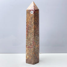 Load image into Gallery viewer, Leopard Skin Wand Tower Reiki Crystal Healing Stones Mineral Home Decoration