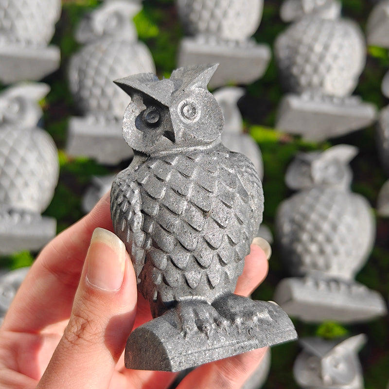 Cute Shungite Owl Carvings