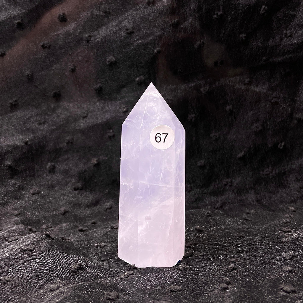 Periwinkle Quartz Tower Healing Energy Reiki Polished Pink Stone Home Decoration