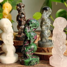 Load image into Gallery viewer, 1PC Crystal Three Skulls Carvings