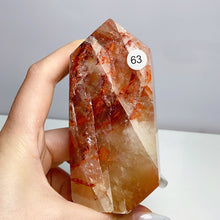 Load image into Gallery viewer, Honey Calcite With Fire Quartz Tower Ore Obelisk Mineral Healing Energy Home Decoration