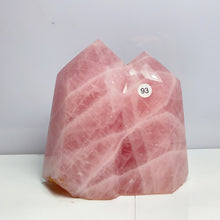 Load image into Gallery viewer, Rose Quartz Double Tower Pink Gemstones Mineral Energy Reiki Home Decorations