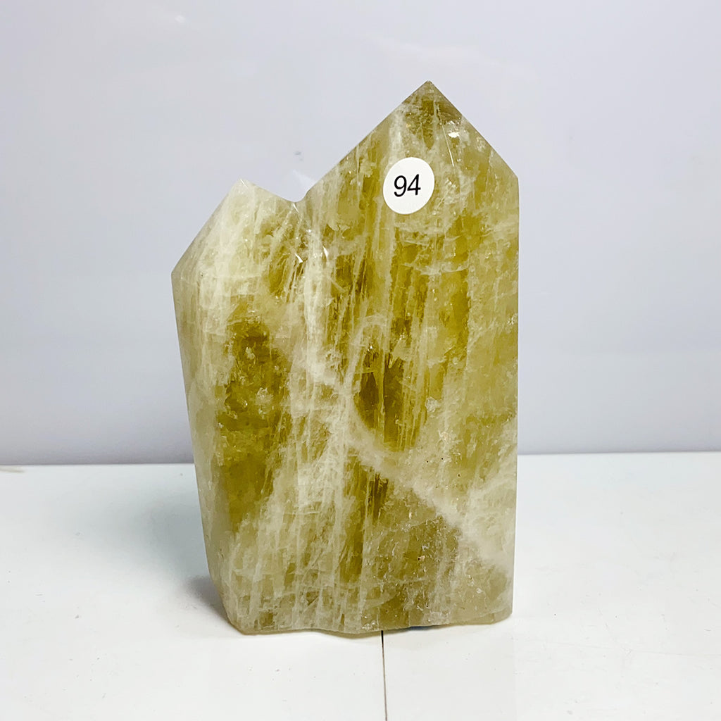 Citrine Double Tower Minerals Energy Healing Living Spiritual Reiki Home Decoration
