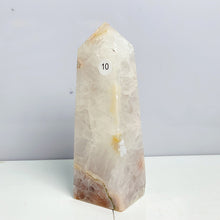 Load image into Gallery viewer, Pink Amethyst Flower Agate Tower Crystal Reiki Meditation Mineral Healing Home Decoration