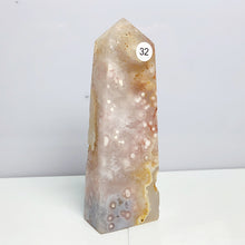 Load image into Gallery viewer, Pink Amethyst Flower Agate Tower Crystal Reiki Meditation Mineral Healing Home Decoration