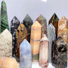 Load image into Gallery viewer, Different Materials Tower Reiki Crystal Healing Energy Stone Home Decoration