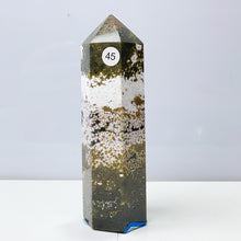 Load image into Gallery viewer, Ocean Jasper Tower Crystal Energy Stone Ornament Reiki Healing Garden Decorations