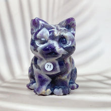 Load image into Gallery viewer, Crystal Cat Carving Animals Statue Reiki Healing Decoration Room Decor Stone Ornaments Crafts