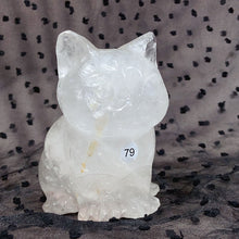 Load image into Gallery viewer, Crystal Cat Carving Animals Statue Reiki Healing Decoration Room Decor Stone Ornaments Crafts