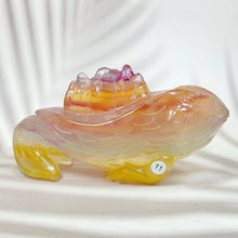 Load image into Gallery viewer, Colorful Fluorite Marine Organism Carving Crystals Healing Home Decorations Gemstones