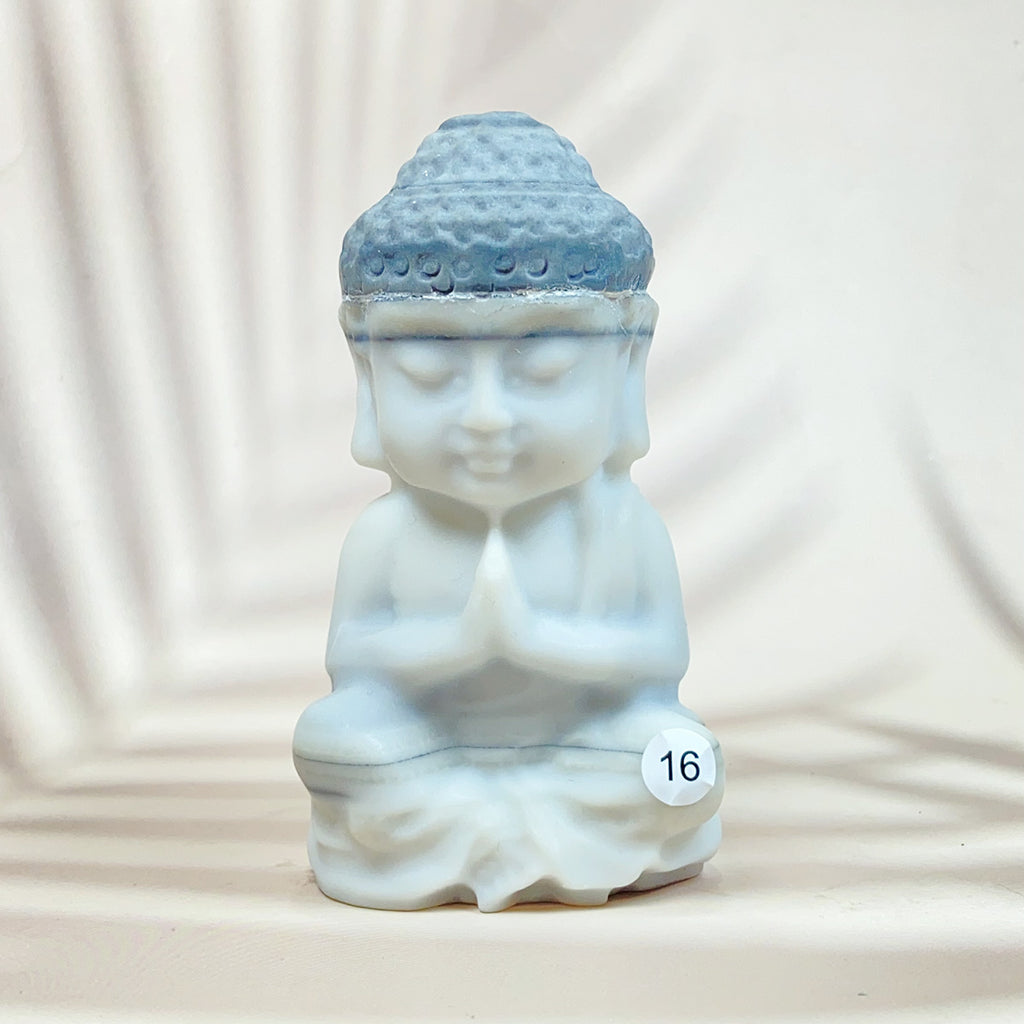 Crystals Baby Buddha Carved Spiritual Introspection Peace Reiki Healing Stone Home Decoration