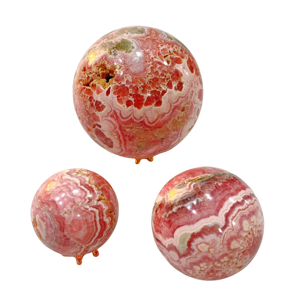 Rhodochrosite Stone Sphere Crystal Ball