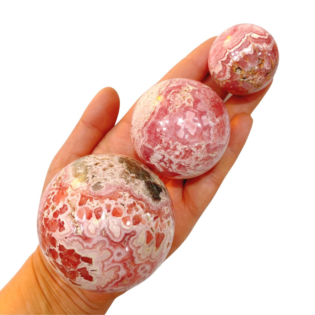 Rhodochrosite Stone Sphere Crystal Ball