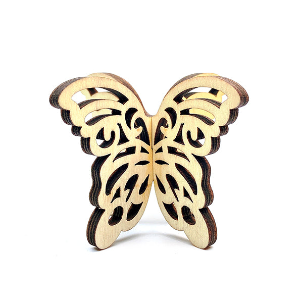 Beautiful Wood Butterfly Sphere Stand
