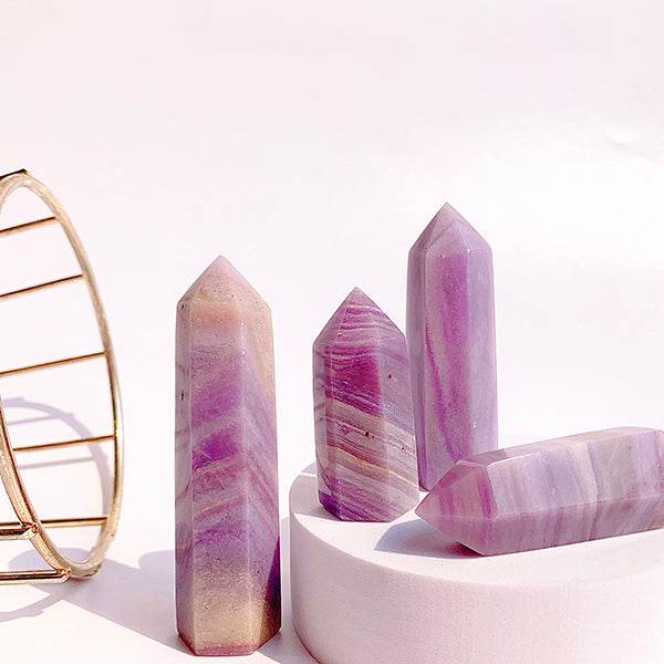 Natural Silk Fluorite Tower/Point