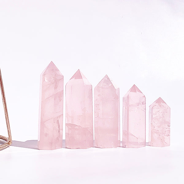 Natural Mozambique Rose Quartz Tower/Point