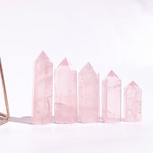 Load image into Gallery viewer, Natural Mozambique Rose Quartz Tower/Point