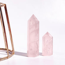 Load image into Gallery viewer, Natural Mozambique Rose Quartz Tower/Point