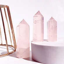 Load image into Gallery viewer, Natural Mozambique Rose Quartz Tower/Point