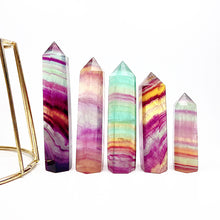 Load image into Gallery viewer, Beautiful Rainbow Fluorite Tower/Point