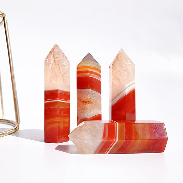 Natural  Carnelian  Tower/Point