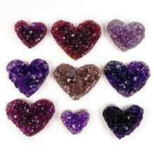 Load image into Gallery viewer, Natural Amethyst Cluster Heart