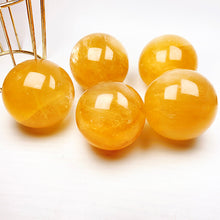 Load image into Gallery viewer, Natural Honey Calcite Sphere