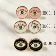 Load image into Gallery viewer, Alloy Evil Eyes Enamel Earring EB0001